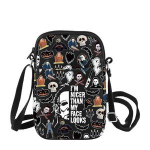 Scary Halloween Crossbody Bag Horror Movie Lover Gift Michael Scary :]